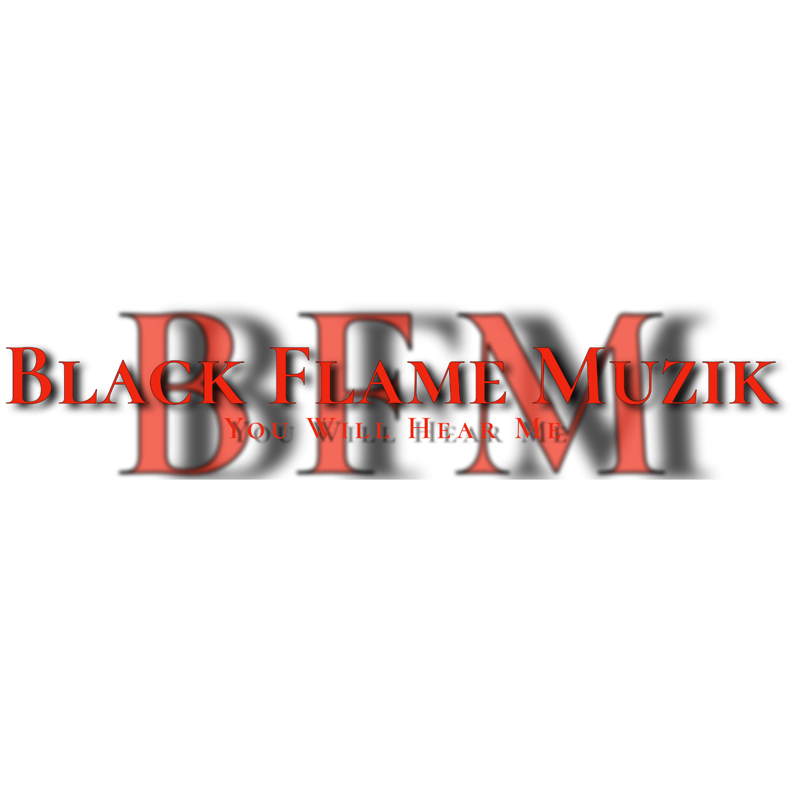 Black background with red text reading 'Black Flame Müzik' and smaller text below.