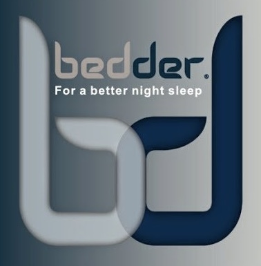 Bedder logo with the tagline 'For a better night sleep' on a gradient background.