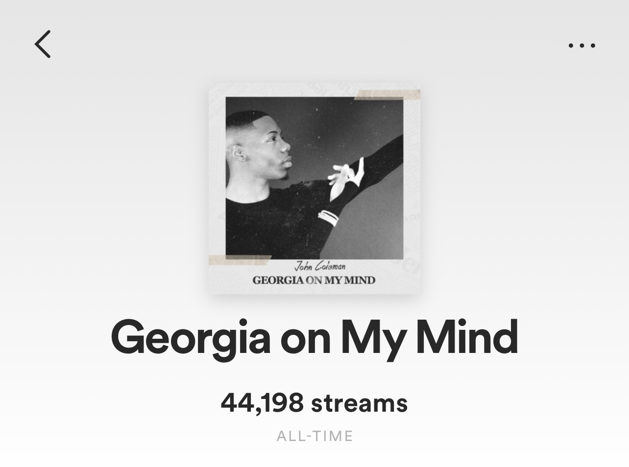 Album cover with a woman in profile, holding a flower, in black and white, titled 'Georgia on My Mind'.